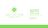 Green Natural Lettermark Business Card