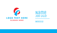 Red Blue G Stroke Business Card