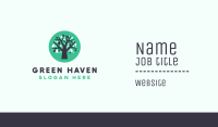 Blue Green Tree  Business Card Image Preview