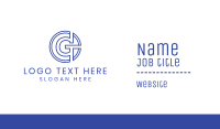 G Coin Outline Business Card