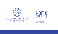 G Coin Outline Business Card Image Preview