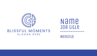 G Coin Outline Business Card Image Preview