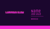 Tech Glowing Violet Wordmark  Business Card Image Preview