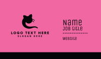 Black Cat Letter C Business Card Design