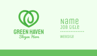 Green Eco Heart Business Card Image Preview