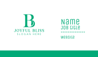 Green B Leaf Business Card Design