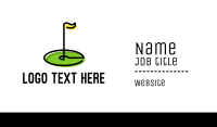 Golf Flag Green Business Card Design