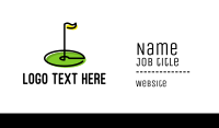 Golf Flag Green Business Card