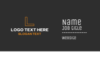 Orange Esports Letter Text Business Card Design