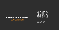 Orange Esports Letter Text Business Card