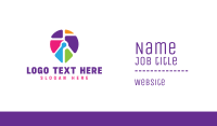 Multicolor Location Pin Icon Business Card Image Preview