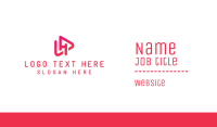 Pink Media H Outline Business Card Design