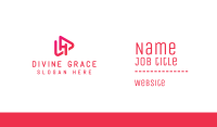 Pink Media H Outline Business Card Image Preview