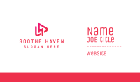 Pink Media H Outline Business Card Image Preview