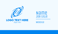 Blue Rugby Ball Business Card Design