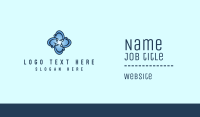 Blue Flower Cross Business Card Design