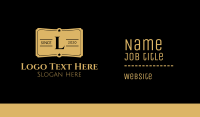 Gold Ticket Lettermark  Business Card Design
