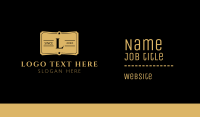 Gold Ticket Lettermark  Business Card