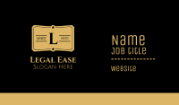 Gold Ticket Lettermark  Business Card