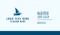 Blue Shark Sailing Boat Business Card Design