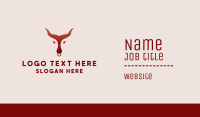 Minimalist  Brown Bull Business Card