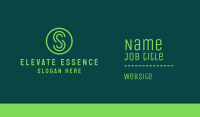Green Business Letter S Business Card Design