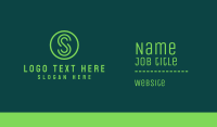 Green Business Letter S Business Card