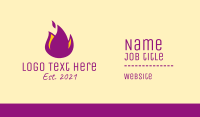 Purple Flame Resto Business Card