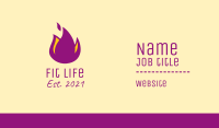 Purple Flame Resto Business Card