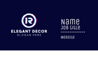 Glitchy Letter R  Business Card Image Preview