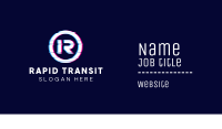 Glitchy Letter R  Business Card Image Preview