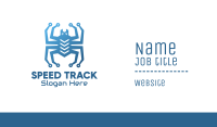 Blue Digital Web Spider Business Card