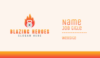 Fiery Kettlebell  Business Card Image Preview