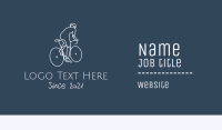 Monoline Cyclist Rider Business Card Design