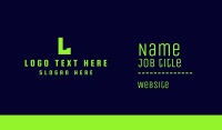 Tech Green Letter W Business Card Design