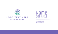 Tech Letter C Outline Business Card