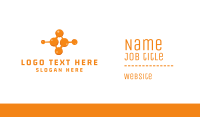 Orange Molecule Business Card Design