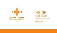 Orange Molecule Business Card Design