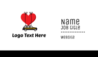 Taxi Cab Love Heart Business Card Design