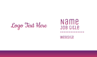 Grandient Purple Handwriting Business Card Design