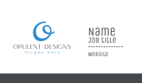 Elegant Blue Letter O Business Card Image Preview