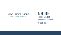 Tech Text Font Business Card Design