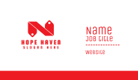 Red N Tag Business Card Design