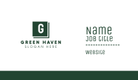 Business Green Lettermark Business Card Image Preview