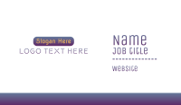 Modern Neon Wordmark Business Card