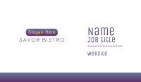 Modern Neon Wordmark Business Card