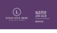 Purple Girl Business Card example 1
