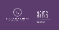 Purple F Emblem Business Card