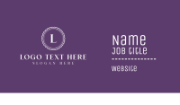 Purple F Emblem Business Card