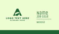 Green Eco Letter A Business Card